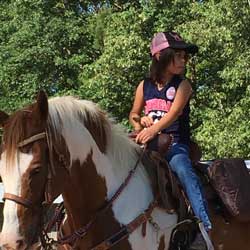 Young girl on horse